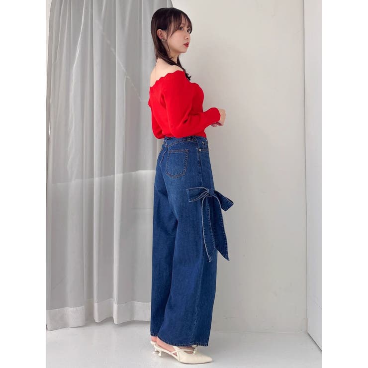 オフショルスカラップハートニット | dazzlin | 詳細画像44 