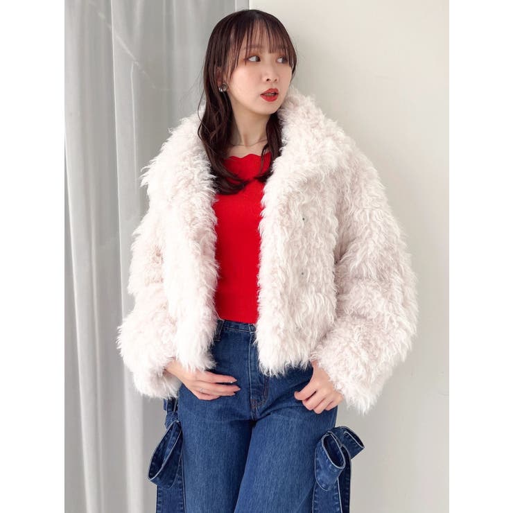 オフショルスカラップハートニット | dazzlin | 詳細画像45 