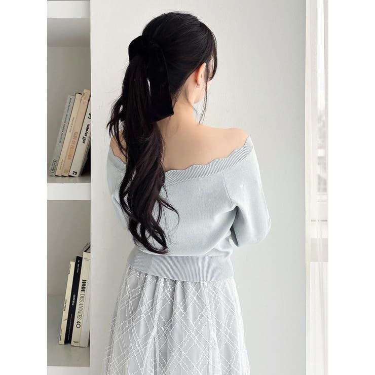 オフショルスカラップハートニット | dazzlin | 詳細画像47 