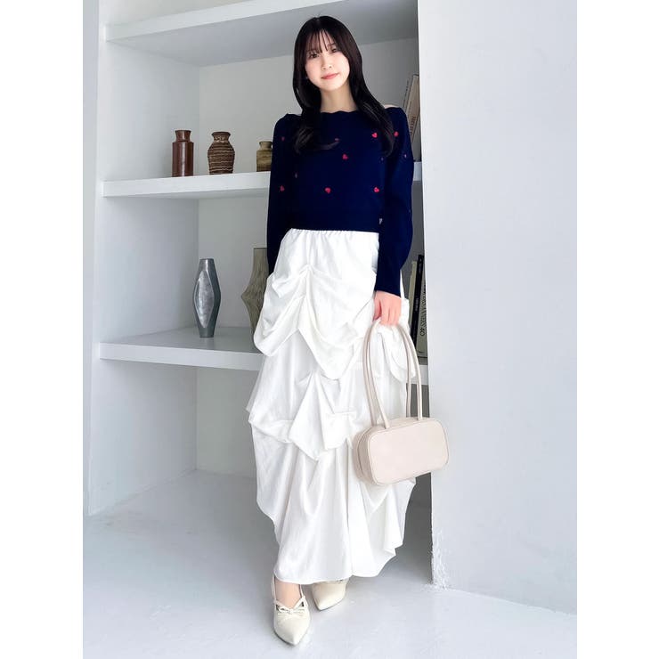 オフショルスカラップハートニット | dazzlin | 詳細画像9 