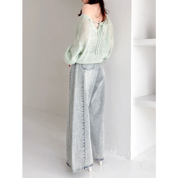 バックリボンスパンコールモヘアタッチニット | dazzlin | 詳細画像19 