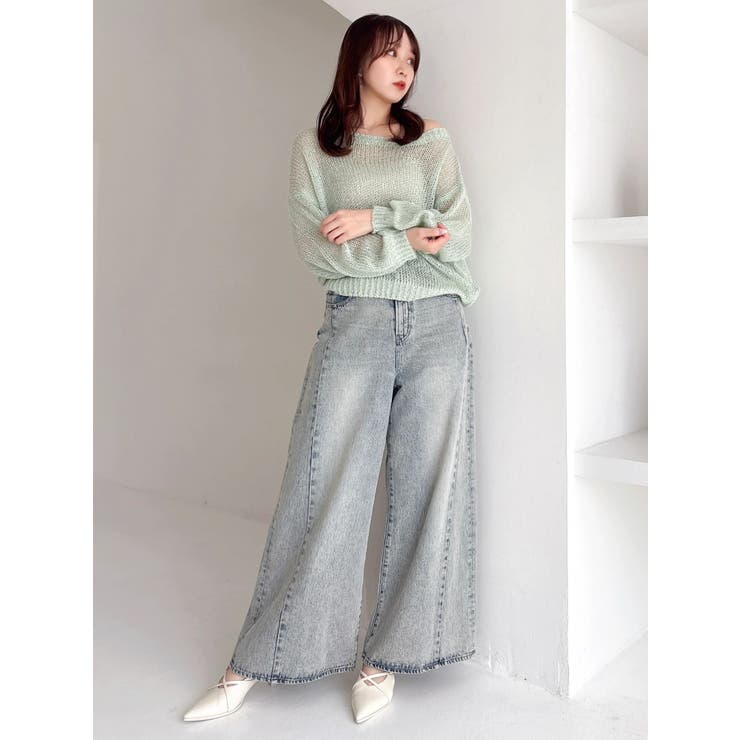 バックリボンスパンコールモヘアタッチニット | dazzlin | 詳細画像20 