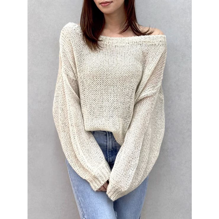 バックリボンスパンコールモヘアタッチニット | dazzlin | 詳細画像27 