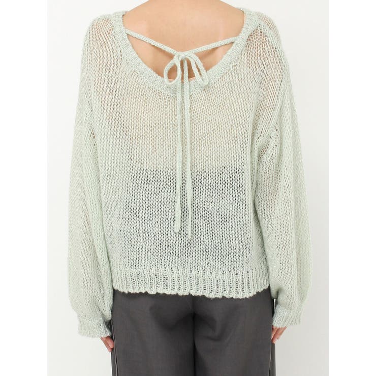 バックリボンスパンコールモヘアタッチニット | dazzlin | 詳細画像34 