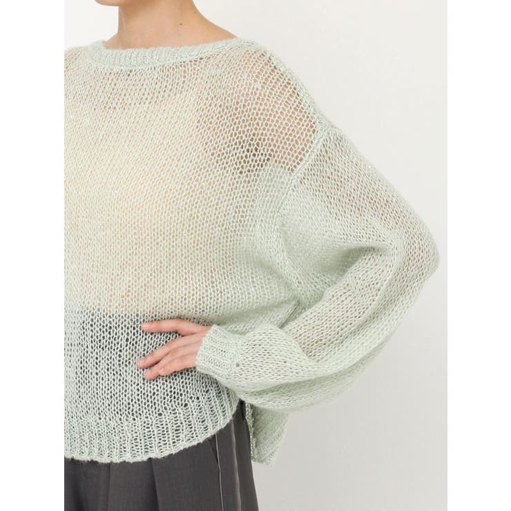 バックリボンスパンコールモヘアタッチニット | dazzlin | 詳細画像36 