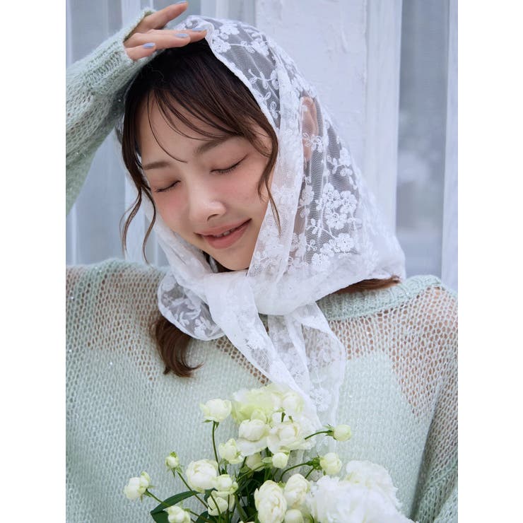 バックリボンスパンコールモヘアタッチニット | dazzlin | 詳細画像8 