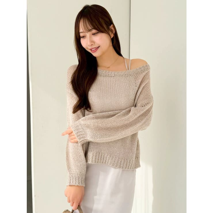 バックリボンスパンコールモヘアタッチニット | dazzlin | 詳細画像9 