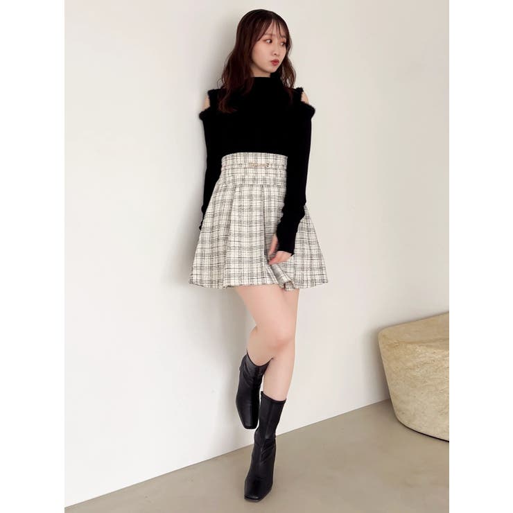 【20周年記念復刻！】オープンエコファースリーブニットトップス | dazzlin | 詳細画像12 