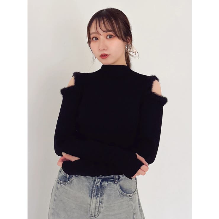 【20周年記念復刻！】オープンエコファースリーブニットトップス | dazzlin | 詳細画像15 