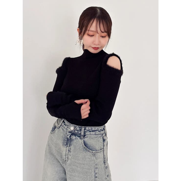 【20周年記念復刻！】オープンエコファースリーブニットトップス | dazzlin | 詳細画像16 