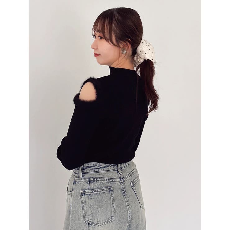 【20周年記念復刻！】オープンエコファースリーブニットトップス | dazzlin | 詳細画像17 