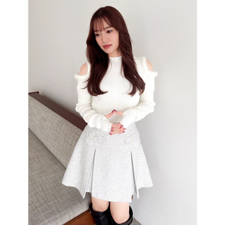 【20周年記念復刻！】オープンエコファースリーブニットトップス | dazzlin | 詳細画像24 