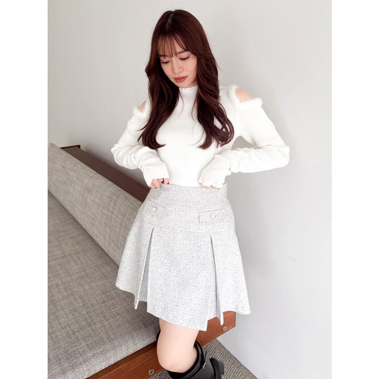 【20周年記念復刻！】オープンエコファースリーブニットトップス | dazzlin | 詳細画像25 