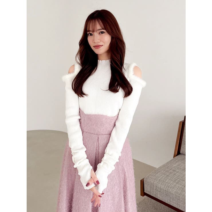 【20周年記念復刻！】オープンエコファースリーブニットトップス | dazzlin | 詳細画像31 