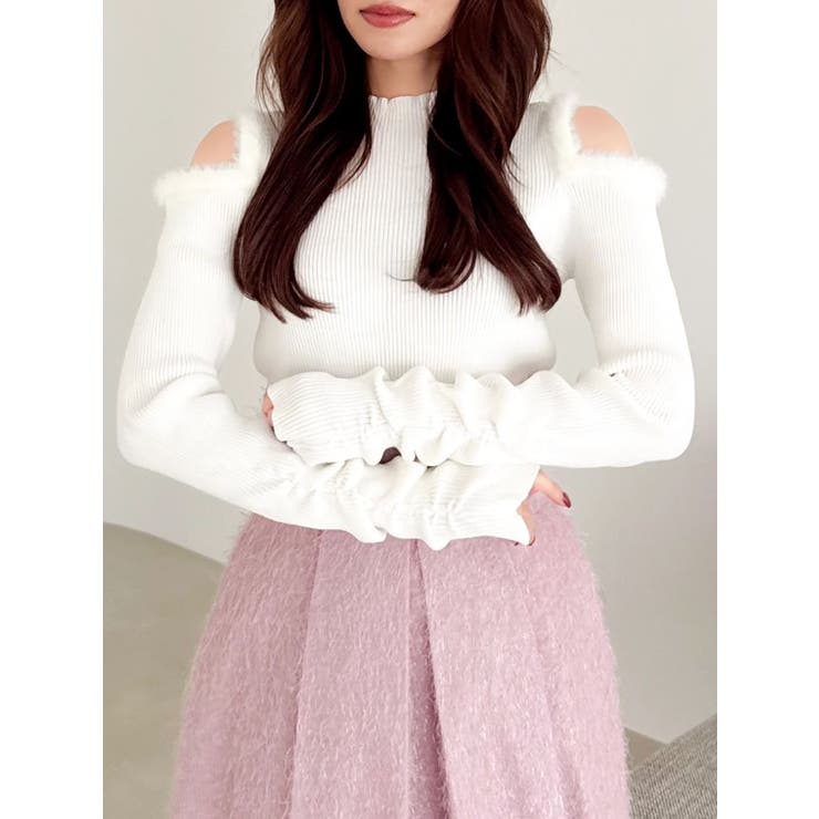 【20周年記念復刻！】オープンエコファースリーブニットトップス | dazzlin | 詳細画像32 