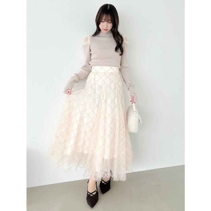 【20周年記念復刻！】オープンエコファースリーブニットトップス | dazzlin | 詳細画像42 