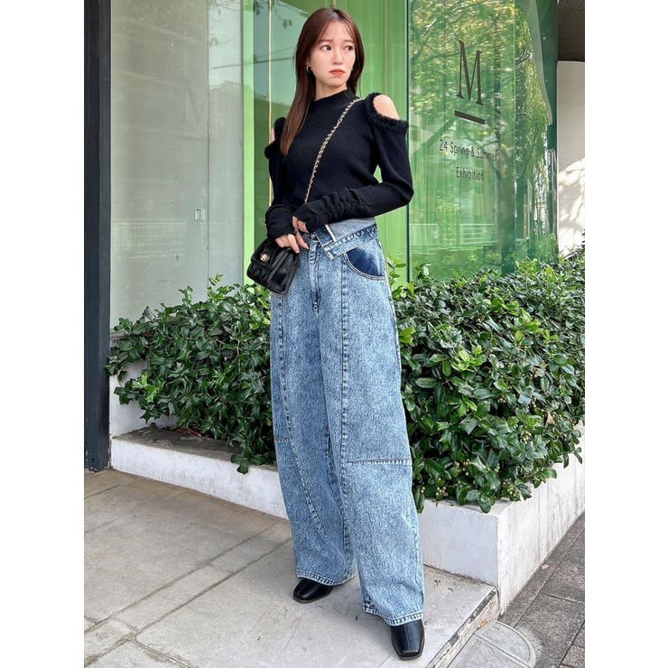 【20周年記念復刻！】オープンエコファースリーブニットトップス | dazzlin | 詳細画像5 