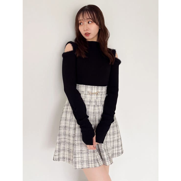 【20周年記念復刻！】オープンエコファースリーブニットトップス | dazzlin | 詳細画像8 