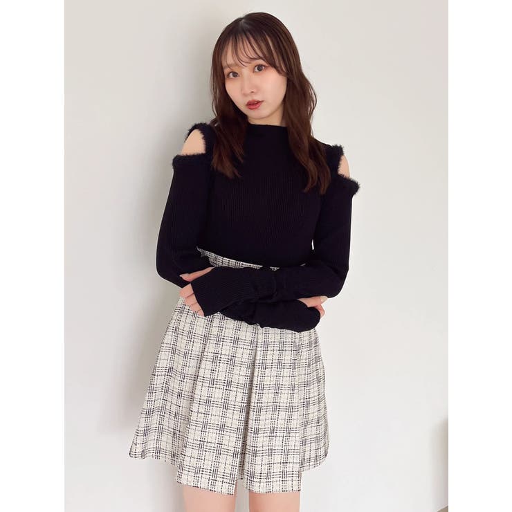 【20周年記念復刻！】オープンエコファースリーブニットトップス | dazzlin | 詳細画像9 