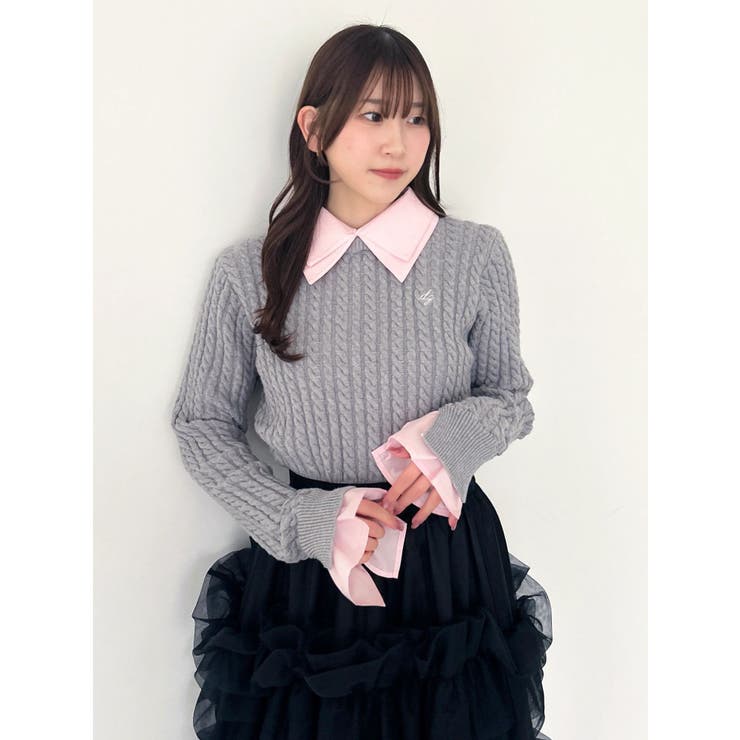 【20周年記念復刻！】ケーブルシャツドッキングニット | dazzlin | 詳細画像11 