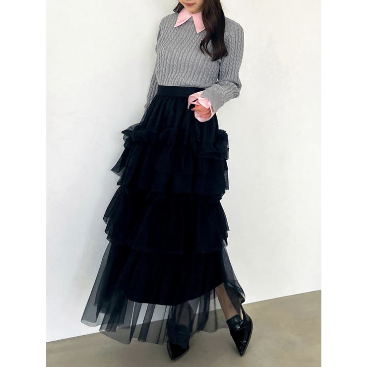 【20周年記念復刻！】ケーブルシャツドッキングニット | dazzlin | 詳細画像14 