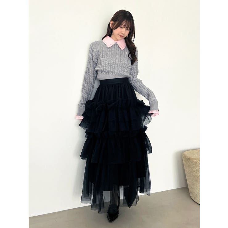 【20周年記念復刻！】ケーブルシャツドッキングニット | dazzlin | 詳細画像16 