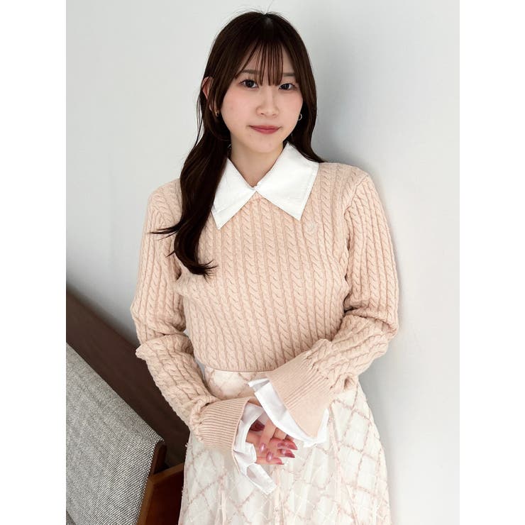 【20周年記念復刻！】ケーブルシャツドッキングニット | dazzlin | 詳細画像17 