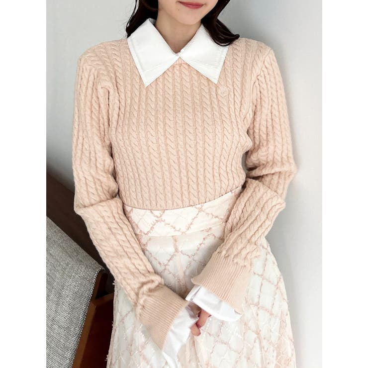 【20周年記念復刻！】ケーブルシャツドッキングニット | dazzlin | 詳細画像18 