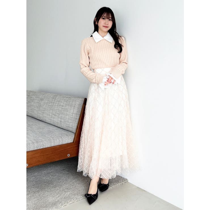 【20周年記念復刻！】ケーブルシャツドッキングニット | dazzlin | 詳細画像20 