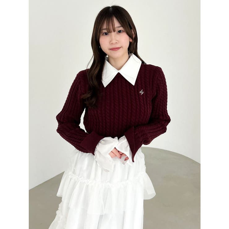 【20周年記念復刻！】ケーブルシャツドッキングニット | dazzlin | 詳細画像22 