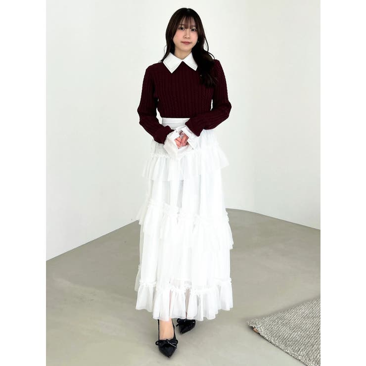 【20周年記念復刻！】ケーブルシャツドッキングニット | dazzlin | 詳細画像25 