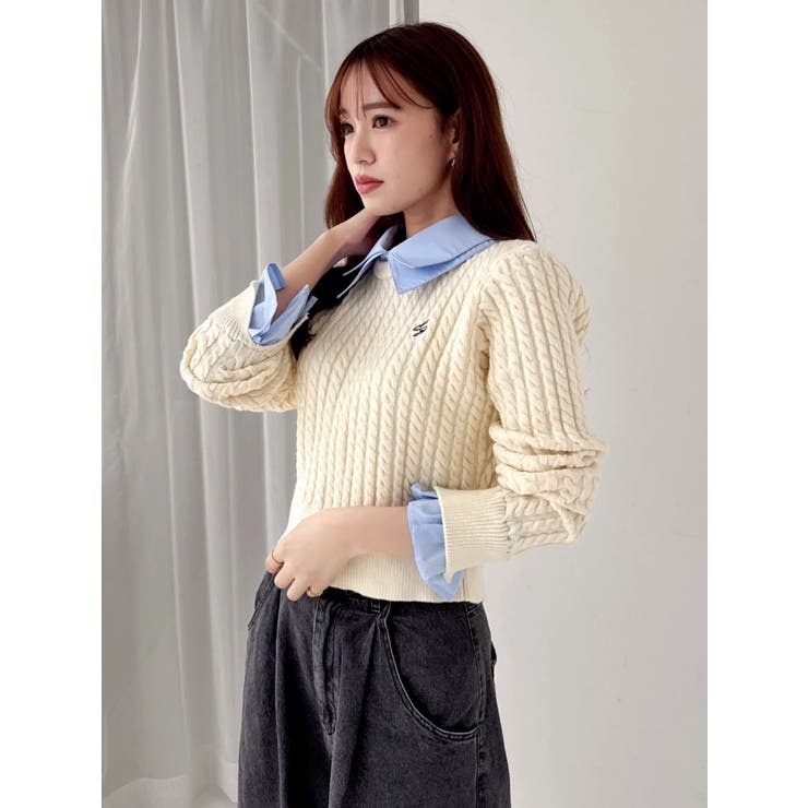 【20周年記念復刻！】ケーブルシャツドッキングニット | dazzlin | 詳細画像29 