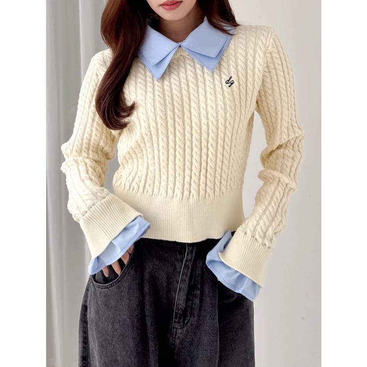 【20周年記念復刻！】ケーブルシャツドッキングニット | dazzlin | 詳細画像30 