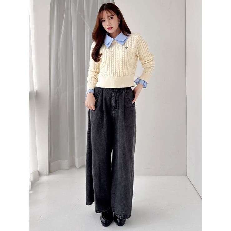 【20周年記念復刻！】ケーブルシャツドッキングニット | dazzlin | 詳細画像31 