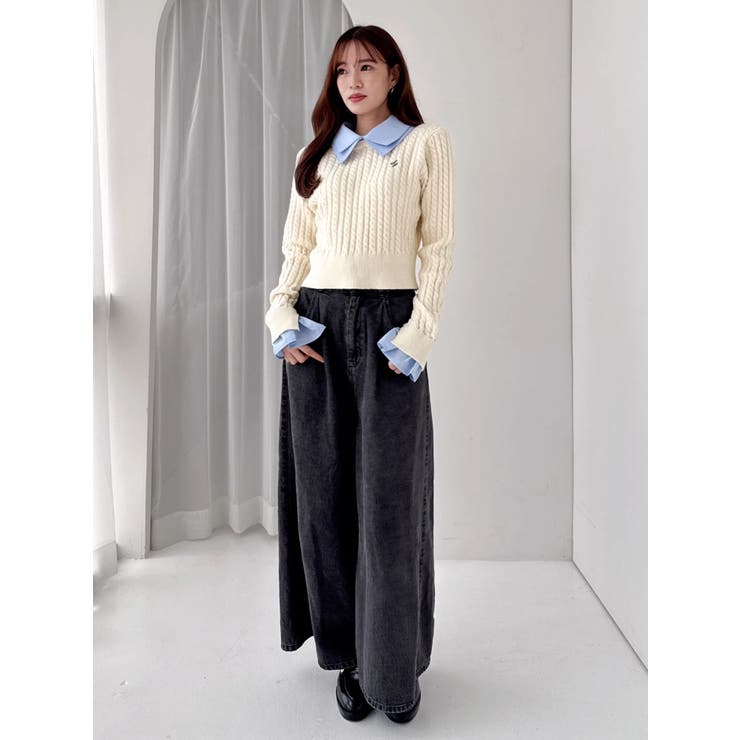 【20周年記念復刻！】ケーブルシャツドッキングニット | dazzlin | 詳細画像32 