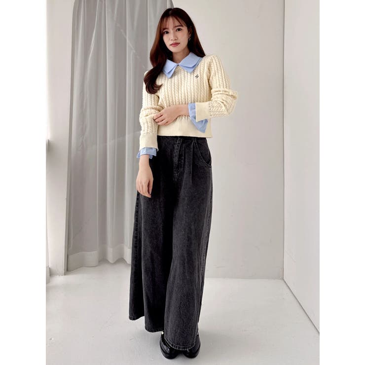 【20周年記念復刻！】ケーブルシャツドッキングニット | dazzlin | 詳細画像33 