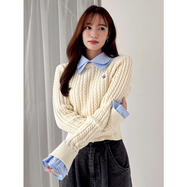 【20周年記念復刻！】ケーブルシャツドッキングニット | dazzlin | 詳細画像35 