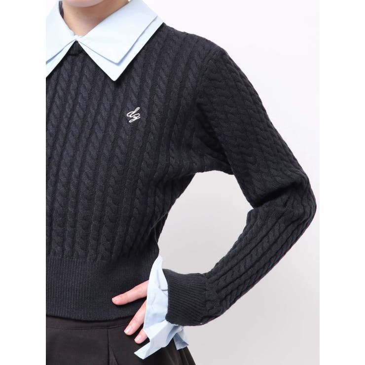 【20周年記念復刻！】ケーブルシャツドッキングニット | dazzlin | 詳細画像42 