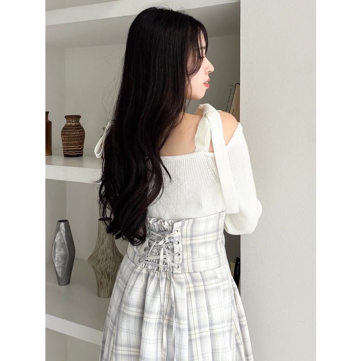 【WEB限定】ショルダーリボンニットトップス | dazzlin | 詳細画像11 