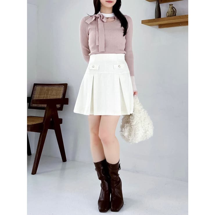 【WEB限定】ショルダーリボンニットトップス | dazzlin | 詳細画像29 