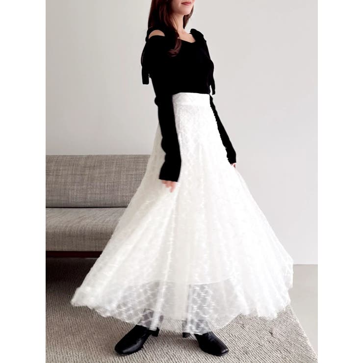 【WEB限定】ショルダーリボンニットトップス | dazzlin | 詳細画像36 