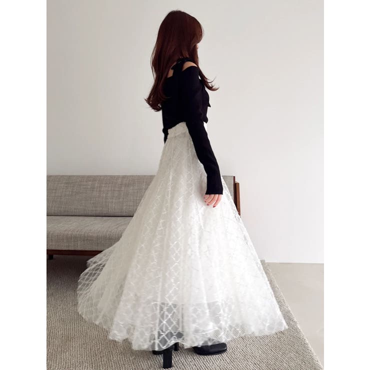 【WEB限定】ショルダーリボンニットトップス | dazzlin | 詳細画像37 