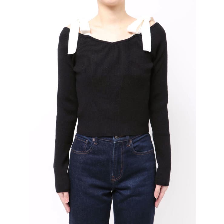 【WEB限定】ショルダーリボンニットトップス | dazzlin | 詳細画像38 