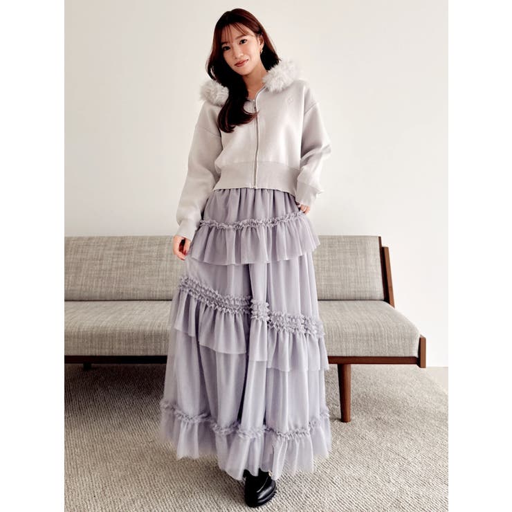 【WEB限定】フェイクファーニットフーディ | dazzlin | 詳細画像10 