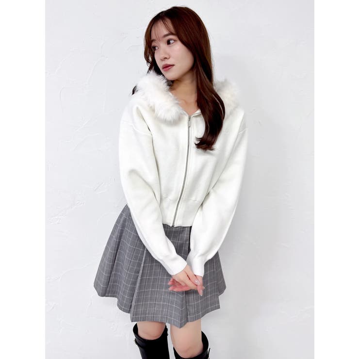 【WEB限定】フェイクファーニットフーディ | dazzlin | 詳細画像16 