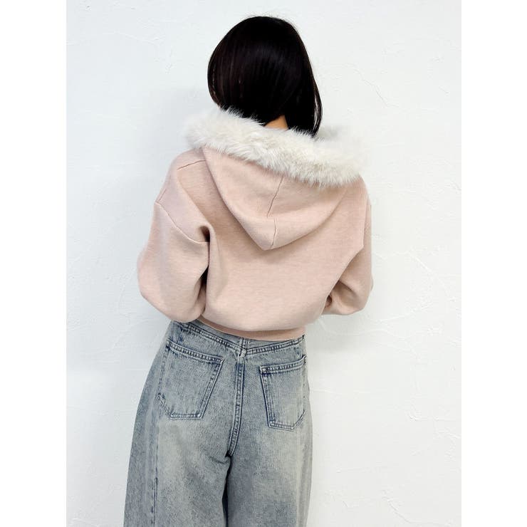 【WEB限定】フェイクファーニットフーディ | dazzlin | 詳細画像23 