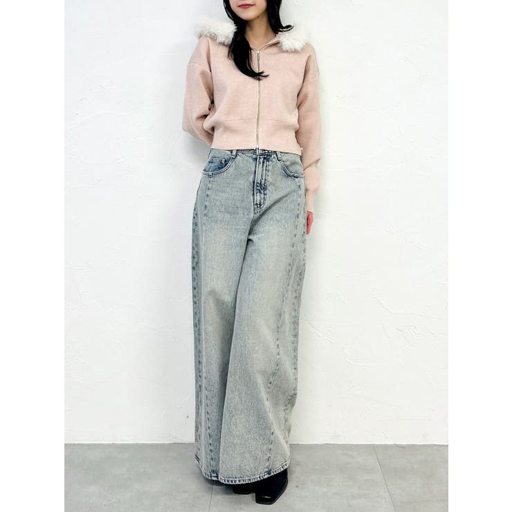 【WEB限定】フェイクファーニットフーディ | dazzlin | 詳細画像24 