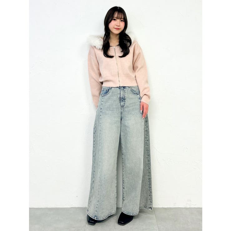 【WEB限定】フェイクファーニットフーディ | dazzlin | 詳細画像25 