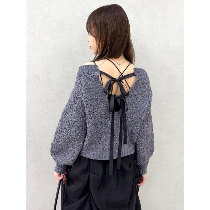 バックリボンリラクシーニット | dazzlin | 詳細画像17 