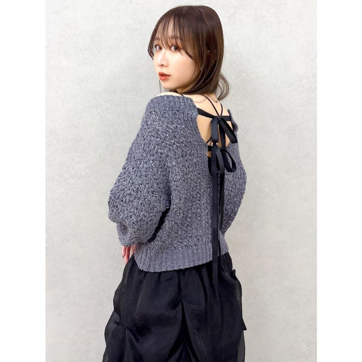 バックリボンリラクシーニット | dazzlin | 詳細画像2 